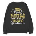Proud Mom Of Two 2024 Graduate Class 2024 Graduation Family Unisex Sweatshirt