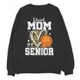 Proud Senior Mom Class Of 2026 Basketball Graduation Leopard Unisex Sweatshirt