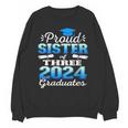 Proud Sister Of Three 2024 Graduate 23 Class Graduation Unisex Sweatshirt