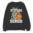 Proud Stepdad Of A 2026 Senior Basketball Graduation Leopard Unisex Sweatshirt