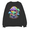 Psychedelic Alien Mushroom Nostalgia Groovy Vibe Hippie Unisex Sweatshirt