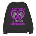 Purple In Memory Of Great Grandma Epilepsy Awareness Graphic Unisex Sweatshirt