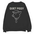 Quiet Piggy Introvert Media Humor Minimalist Line Art Unisex Sweatshirt Quiet Piggy Introvert Media Humor Minimalist Line Art Unisex Sweatshirt