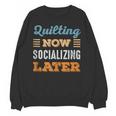 Quilting Now Minimal Socializing Introvert Vintage Unisex Sweatshirt Quilting Now Minimal Socializing Introvert Vintage Unisex Sweatshirt