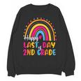 Rainbow Last Day Of 2nd Grade Teacher Student Graduation For Men Women Kids Unisex Sweatshirt