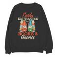 Reading Gnomes Cute Easily Distracted By Books And Gnomes Unisex Sweatshirt