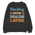 Reading Now Minimal Socializing Introvert Vintage Unisex Sweatshirt Reading Now Minimal Socializing Introvert Vintage Unisex Sweatshirt