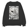 Reading Time At Last Book Lover Introvert Skeleton Reading Unisex Sweatshirt Reading Time At Last Book Lover Introvert Skeleton Reading Unisex Sweatshirt