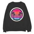 Retro 80s Synthwave Sunset & Palm Trees Retro Nostalgia 80s Unisex Sweatshirt