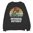 Retro Antisocial Butterfly Shirt For Introverts Unisex Sweatshirt