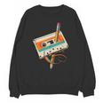 Retro Cassette Tape & Pencil Rewind Nostalgia Party 80s 90s Unisex Sweatshirt