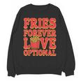 Retro Fast Food Nostalgia Vintage Diner Fries Shakes Burgers Unisex Sweatshirt