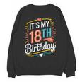 Retro It's My 18th Birthday Boho Nostalgia Women Kids Unisex Sweatshirt Retro It's My 18th Birthday Boho Nostalgia Women Kids Unisex Sweatshirt