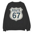 Retro Route 67 Highway Sign Vintage Road Nostalgia Unisex Sweatshirt Retro Route 67 Highway Sign Vintage Road Nostalgia Unisex Sweatshirt
