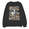 RtY Book Man Graphic Eyes Colorful Art Small Unisex Sweatshirt