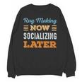 Rug Makin Now Minimal Socializing Introvert Vintage Unisex Sweatshirt Rug Makin Now Minimal Socializing Introvert Vintage Unisex Sweatshirt