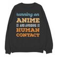 Running On Anime Social Introvert Humor Vintage Unisex Sweatshirt Running On Anime Social Introvert Humor Vintage Unisex Sweatshirt