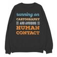 Running On Cartography Social Introvert Humor Vintage Unisex Sweatshirt