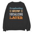 Scrapbooking Now Minimal Socializing Introvert Vintage Unisex Sweatshirt Scrapbooking Now Minimal Socializing Introvert Vintage Unisex Sweatshirt