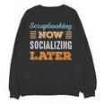 Scrapbooking Now Minimal Socializing Introvert Vintage Unisex Sweatshirt