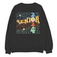 Senior 2024 Groovy Retro Class Of 2024 Graduation Senior 24 Unisex Sweatshirt