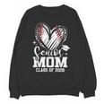 Senior Mom Class Of 2026 Baseball Graduation Heart Unisex Sweatshirt