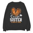 Senior Sister Class Of 2026 Basketball Graduation Heart Unisex Sweatshirt