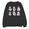 Snowman Reading Book Santa Christmas Bookish Teacher Unisex Sweatshirt