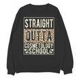 Straight Outta Cosmetology School Leopard Graduation Unisex Sweatshirt