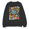i Survived My Daughter's Bachelors Degree Groovy Graduation Unisex Sweatshirt
