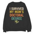 i Survived My Moms Doctoral Degree Doctorate Graduation Unisex Sweatshirt