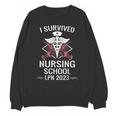I Survived Nursing School LPN Class Of 2023 Nurse Graduation Unisex Sweatshirt
