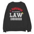I Survived My Partner's Law Degree Graduation Shirt Unisex Sweatshirt