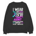 Teal & Purple In Memory Of My Aunt Suicide Prevention Unisex Sweatshirt