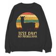 Test Day No Probllama Silhouette Teacher Student Graduation Unisex Sweatshirt