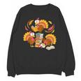 Turkey Reading Books Fall Thanksgiving Teacher Librarian Unisex Sweatshirt
