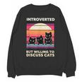 Unique Art For Introverted Cat Fans -Adults Cat Humorous Introvert Small Unisex Sweatshirt Unique Art For Introverted Cat Fans -Adults Cat Humorous Introvert Small Unisex Sweatshirt