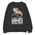 I Like Video Games Bearded Dragon Gamer Introvert Mood Unisex Sweatshirt I Like Video Games Bearded Dragon Gamer Introvert Mood Unisex Sweatshirt