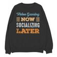Video Gaming Now Minimal Socializing Introvert Vintage Unisex Sweatshirt Video Gaming Now Minimal Socializing Introvert Vintage Unisex Sweatshirt