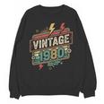 Vintage 1980 Retro Badge Decade Nostalgia Graphic Emblem Unisex Sweatshirt