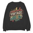 Vintage 1980 Retro Badge Decade Nostalgia Graphic Emblem Unisex Sweatshirt