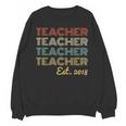 Vintage Teacher Established 2018 Graduation Men Unisex Sweatshirt