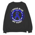 I Wear Blue In Memory Of My Aunt Colon Cancer Awareness Unisex Sweatshirt