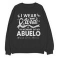 I Wear In Memory Of My Abuelo Lung Cancer Unisex Sweatshirt