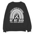 I Wear In Memory Of Dad Lung Cancer Awareness Ribbon Unisex Sweatshirt