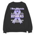 I Wear Periwinkle In Memory Of My Husband Stomach Cancer Unisex Sweatshirt