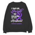 I Wear Purple In Memory Of My Husband Overdose Awareness Unisex Sweatshirt