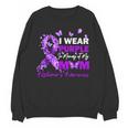 I Wear Purple In Memory Of My Mom Alzheimers Awareness Unisex Sweatshirt