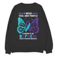 I Wear Teal And Purple In Memory Of My Nephew Unisex Sweatshirt