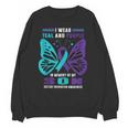 I Wear Teal And Purple In Memory Of My Son Unisex Sweatshirt